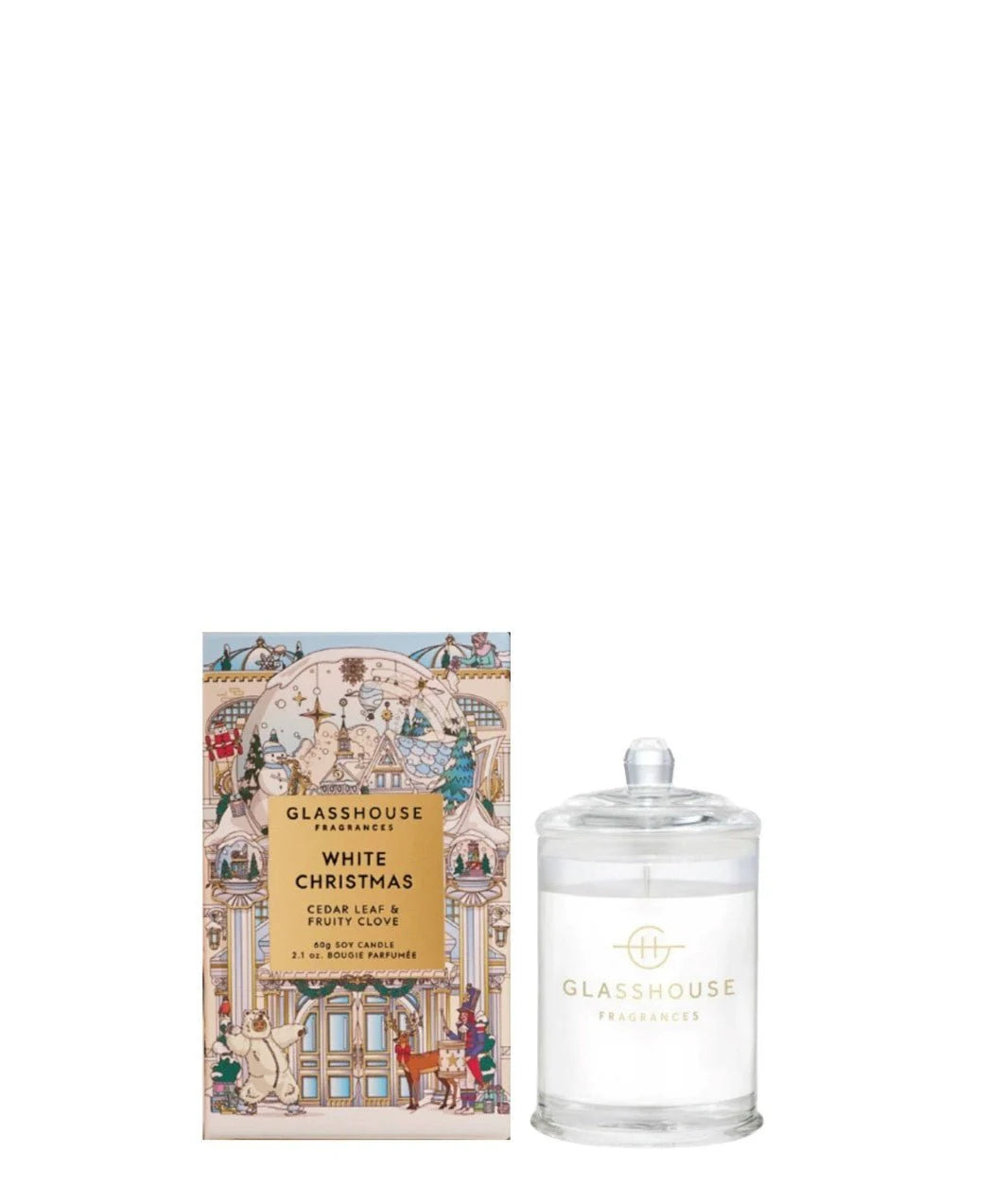 Glasshouse Fragrances White Christmas 60g Candle